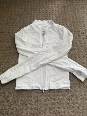 Garage White Slim Fit Full Zip Jacket